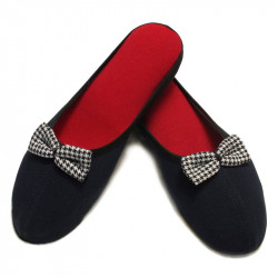 Women's slippers with a bow "Summer"