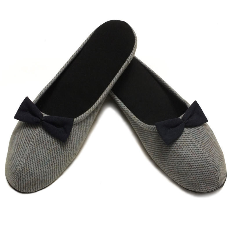 Women's slippers with a bow "Summer"