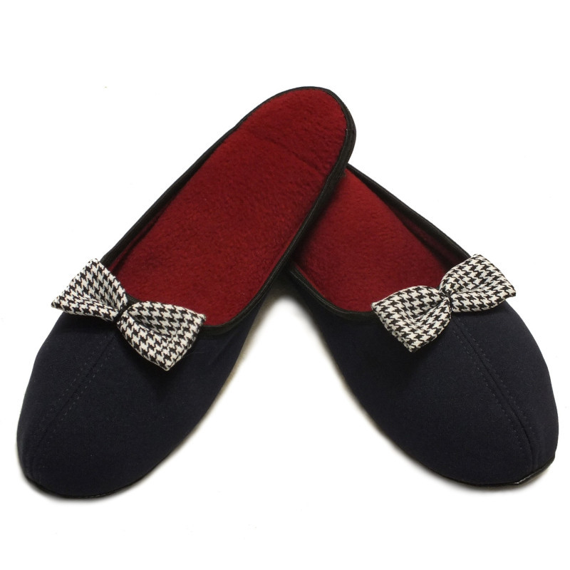 Women's slippers with a bow "Soft"