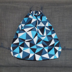 Polygon waterproof blue bag