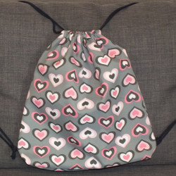Bag-waterproof backpack - Pink hearts
