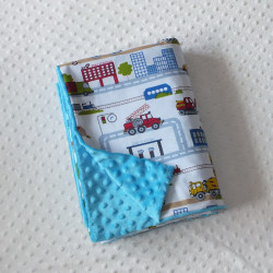 Minky / thin cotton blanket - Road works