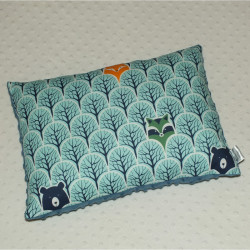 Minky / cotton pillow - Animals in the forest