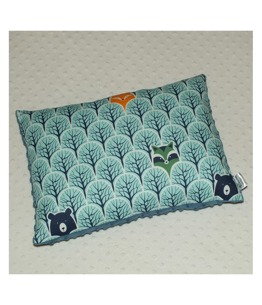 Minky / cotton pillow - Animals in the forest