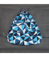 Polygon waterproof blue bag